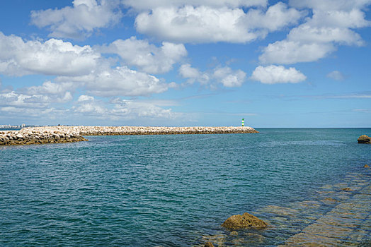 葡萄牙阿尔加维海岸,小镇拉各斯海景