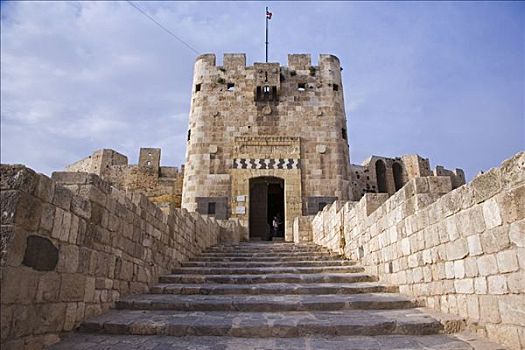 城堡,阿勒颇,要塞,场所,残留,今日,马穆鲁克,世纪