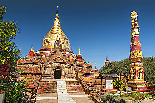 塔,庙宇,朴素,蒲甘,缅甸