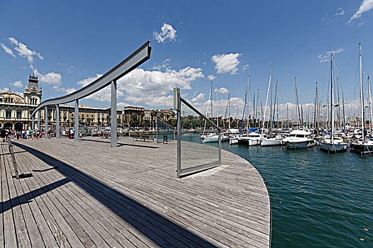 西班牙巴塞罗那旧港游艇码头