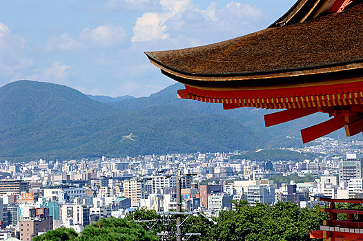 风景,京都,清水寺,屋顶,门房,右边,日本,东亚,亚洲