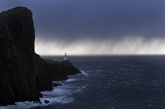风暴,上方,岛,天空,苏格兰