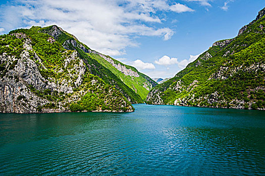 水,水库,巴尔干,阿尔巴尼亚,欧洲