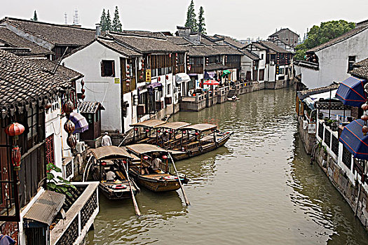 运河,朱家角,上海,中国