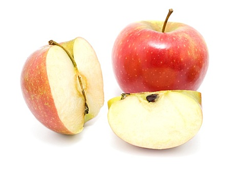 新鲜,红苹果,隔绝,白色背景,背景