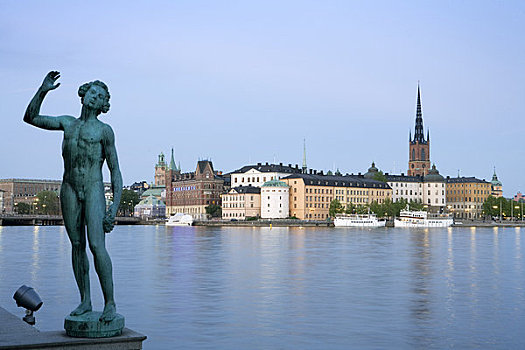骑士岛,斯德哥尔摩,市政厅,湖,瑞典
