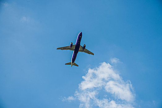 西部航空的飞机正从重庆江北机场起飞