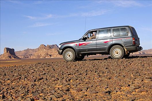 吉普车,沙漠,撒哈拉沙漠,利比亚