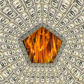 美元,图案,火焰,背景
