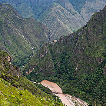俯拍,安迪斯山脉,秘鲁