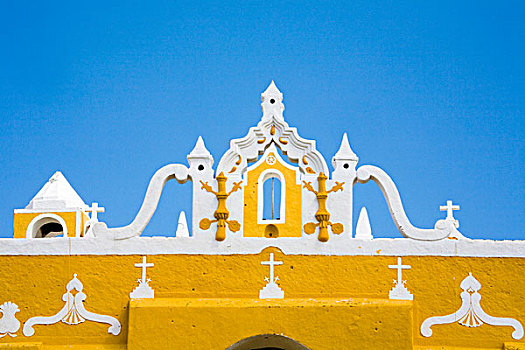 墨西哥,尤卡坦半岛,依沙玛尔,圣芳济修会,建造,梅里达,巨大,中庭,围绕,拱廊,拱
