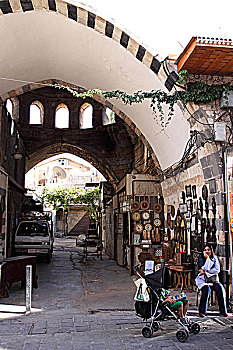 叙利亚大马士革阿拉伯市场-街道
