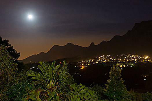 南非,半岛,月光