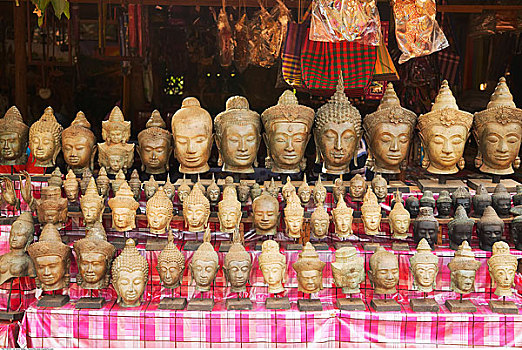 雕塑,市场,吴哥窟,柬埔寨