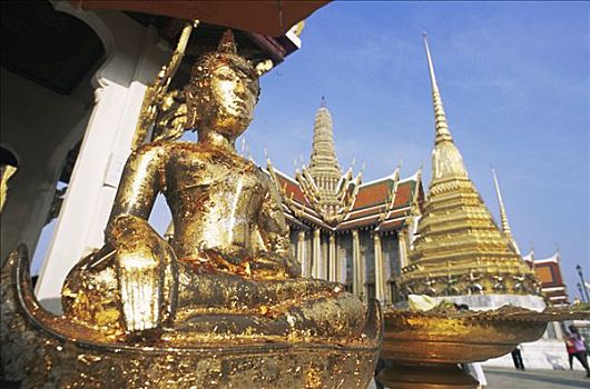 泰国,曼谷,玉佛寺,大皇宫,雕塑