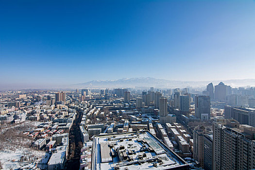 乌鲁木齐冬季城市