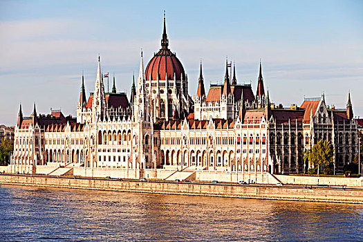 风景,匈牙利,国会大厦,银行,多瑙河