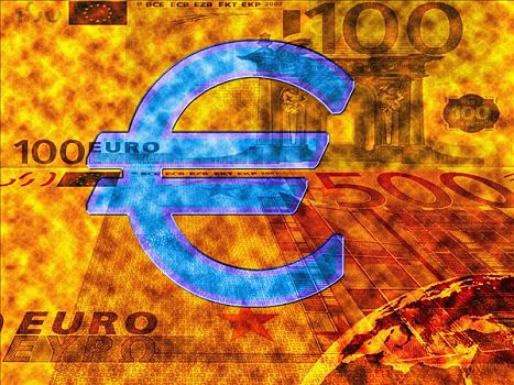 欧元符号,100欧元,钞票