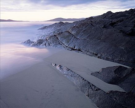 沙子,石头,西部,岸边