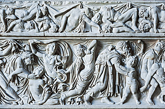罗马,石棺,古代雕塑展览馆,慕尼黑,巴伐利亚,德国,欧洲