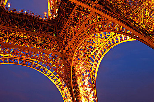 埃菲尔铁塔,黎明,巴黎,法国