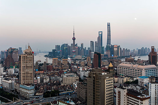 上海,黄浦江,两岸,夜景