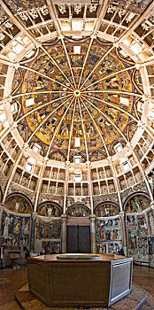 洗礼堂,室内,艾米利亚-罗马涅大区,意大利,欧洲