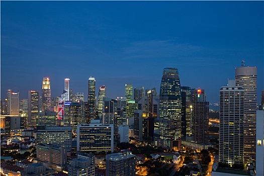 新加坡,城市,蓝色,钟点