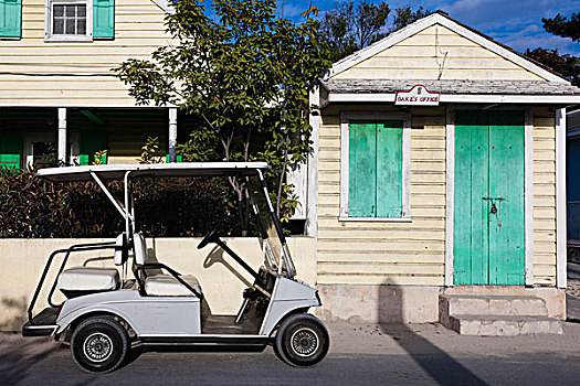 巴哈马,伊柳塞拉岛,港口,岛屿,高尔夫球车