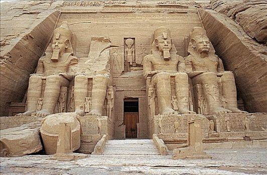 大,遗址,阿布辛贝尔神庙,埃及,北非,世界遗产