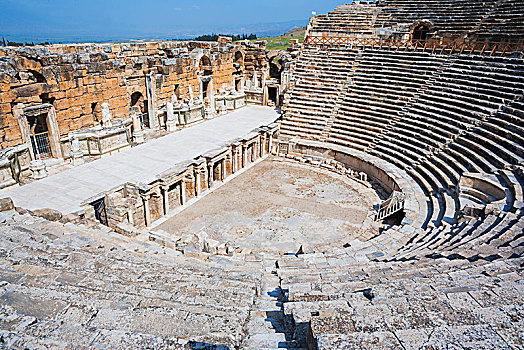 古罗马竞技场,希拉波里斯,棉花堡,安纳托利亚,土耳其,亚洲
