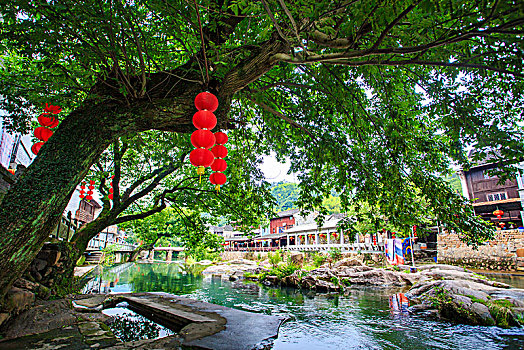 小溪,流水,山泉,村庄,山村