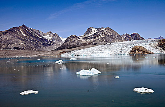 冰河,峡湾,格陵兰东部,格陵兰,丹麦