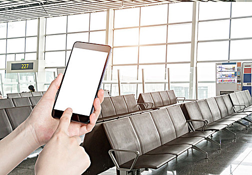 手机app,机场候机厅