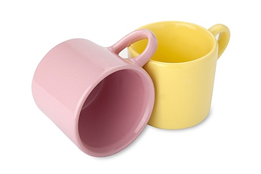 粉色,黄色,杯子