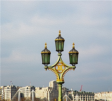 欧洲,空中,伦敦,灯笼,抽象,光亮