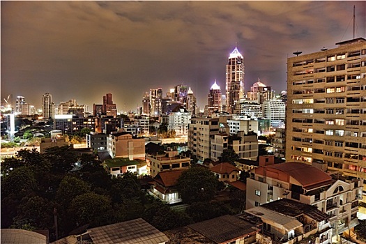 风景,夜晚,城市,光亮