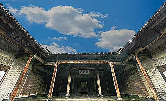 西递宗祠,内部建筑景观