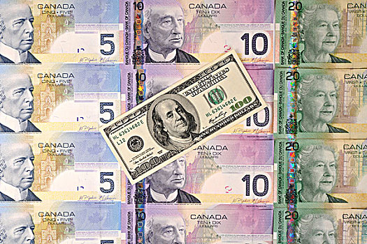 多样,加拿大,美元,货币,象征,图像,交换,比率