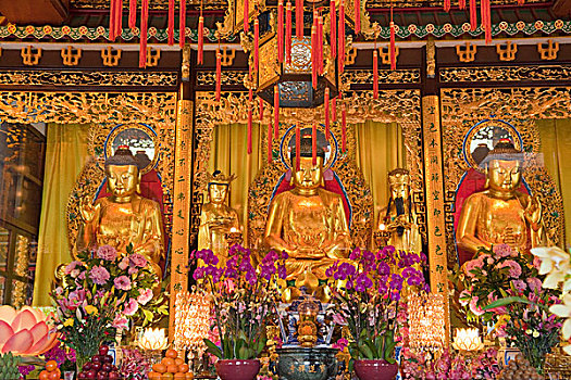 佛像,大厅,寺院,大屿山,香港