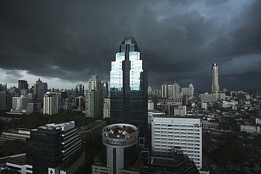 乌云,上方,曼谷,泰国