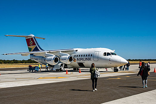 客机,南非,喷气式飞机,机场,博茨瓦纳,非洲
