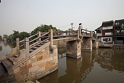 石桥,运河,老城,西塘,浙江,中国