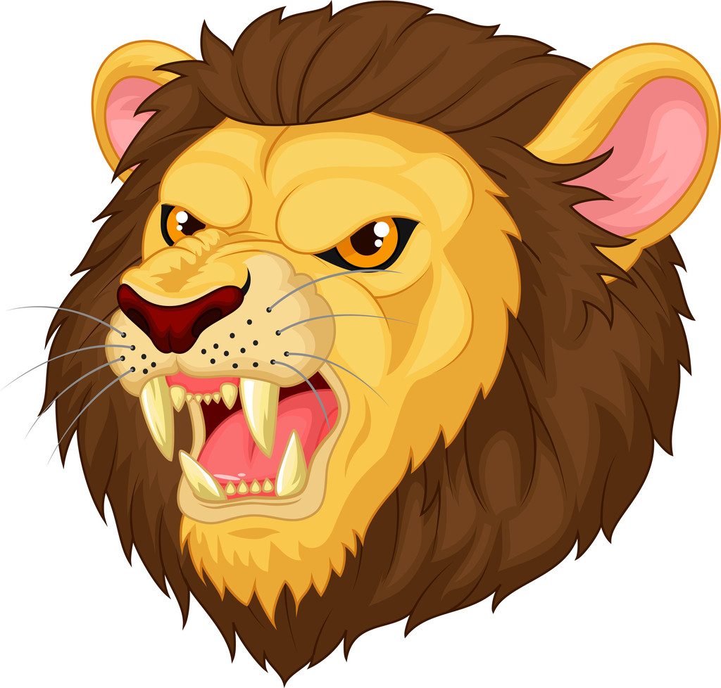 发怒的狮子卡通图片图片
