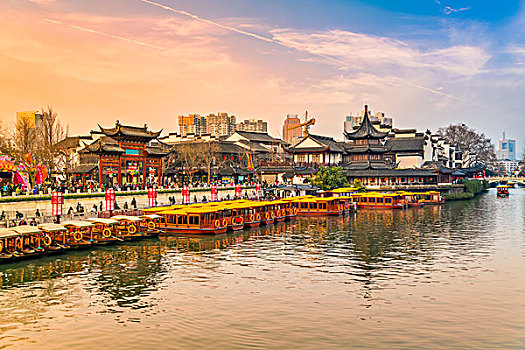 南京,河,老建筑