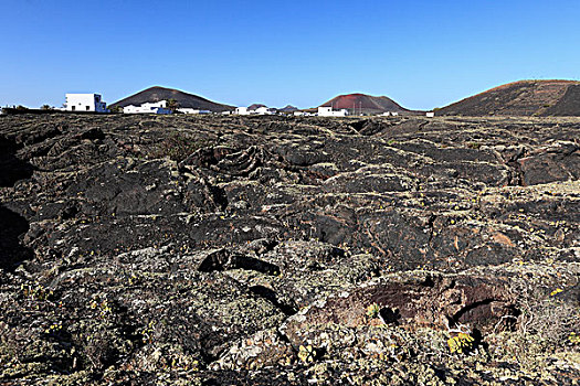 熔岩原,兰索罗特岛,加纳利群岛,西班牙,欧洲
