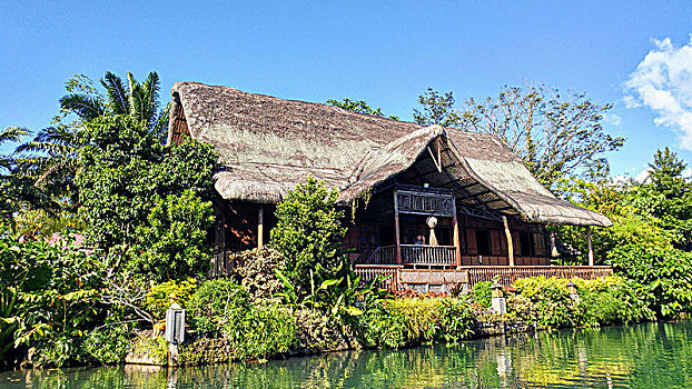 房子,河,菲律宾