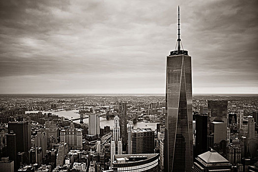 纽约,一个,世贸中心,航拍,一月,独立日,建筑,世界