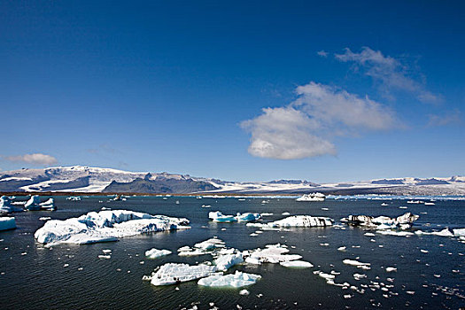 杰古沙龙湖,结冰,泻湖,冰岛