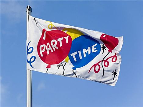聚会,时间,旗帜